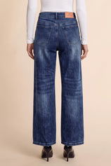 Womens Navy High Waisted Jeans | CicyBell