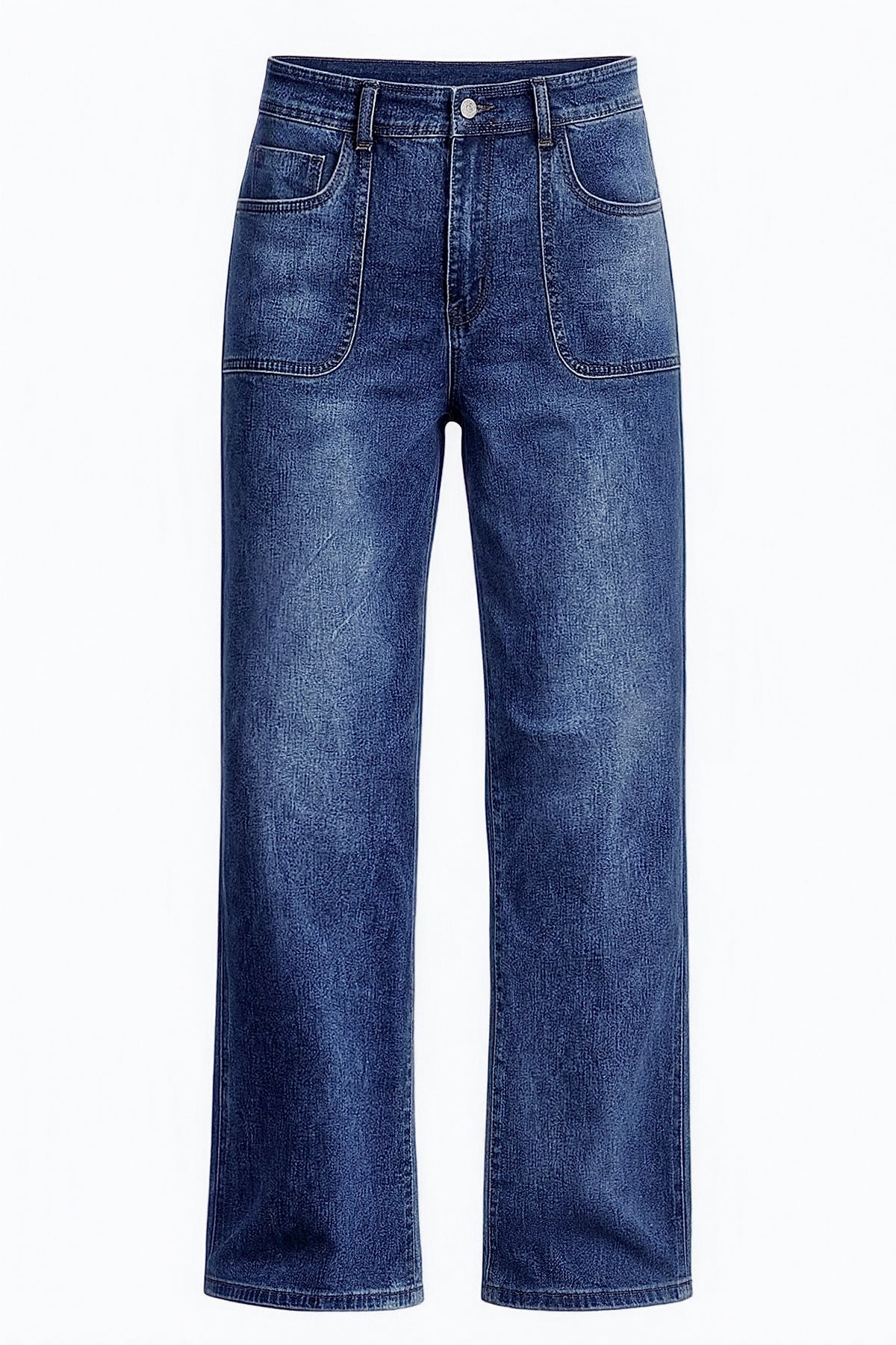 Womens Navy High Waisted Jeans | CicyBell