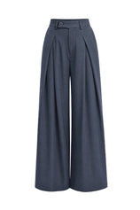 Womens Navy Wide Leg Dressy Pants | CicyBell