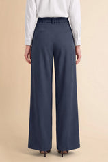 Womens Navy Wide Leg Dressy Pants | CicyBell