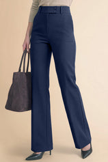 Womens Navy Dress Work Pants | CicyBell