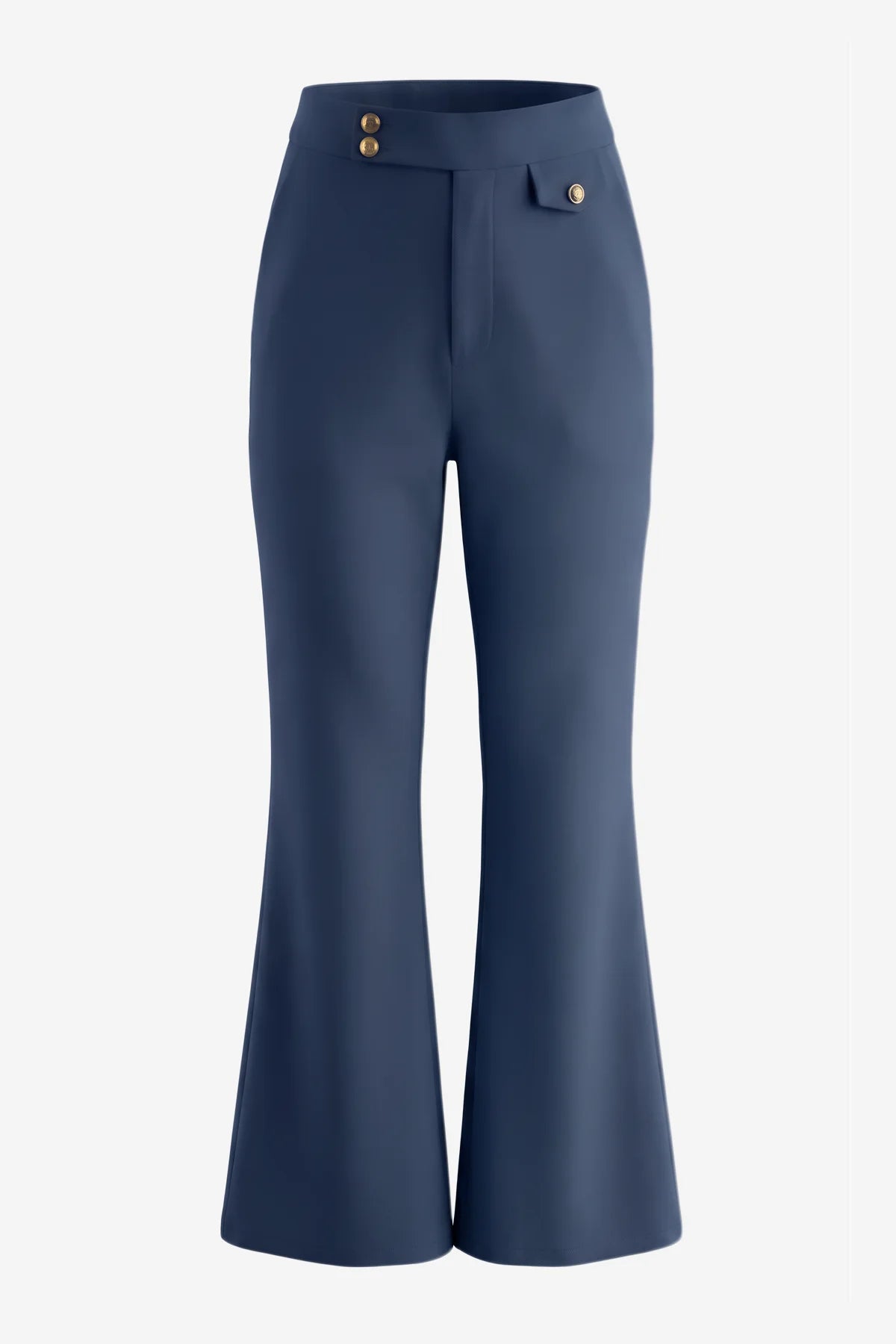 Womens Navy Flared Dress Pants | CicyBell
