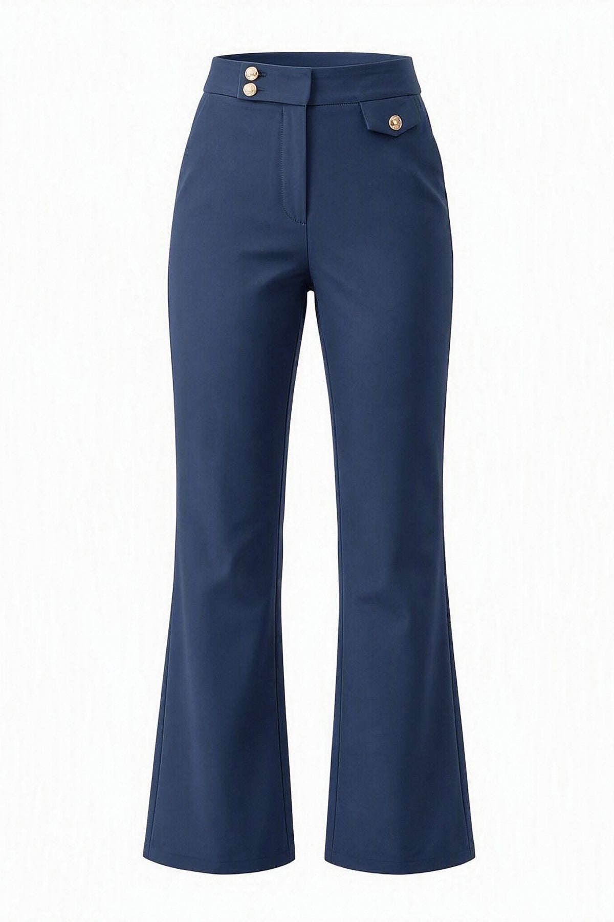 Womens Navy Flared Dress Pants | CicyBell