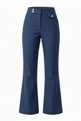 Womens Navy Flared Dress Pants | CicyBell