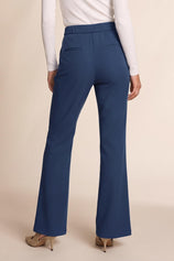 Womens Navy Flared Dress Pants | CicyBell