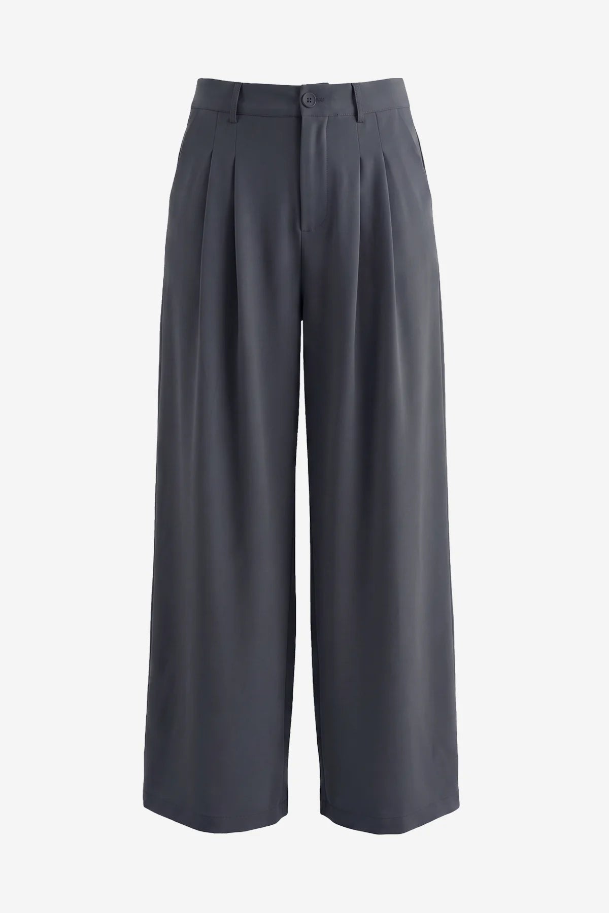 Womens Navy Business Wide Leg Dress Pants | CicyBell