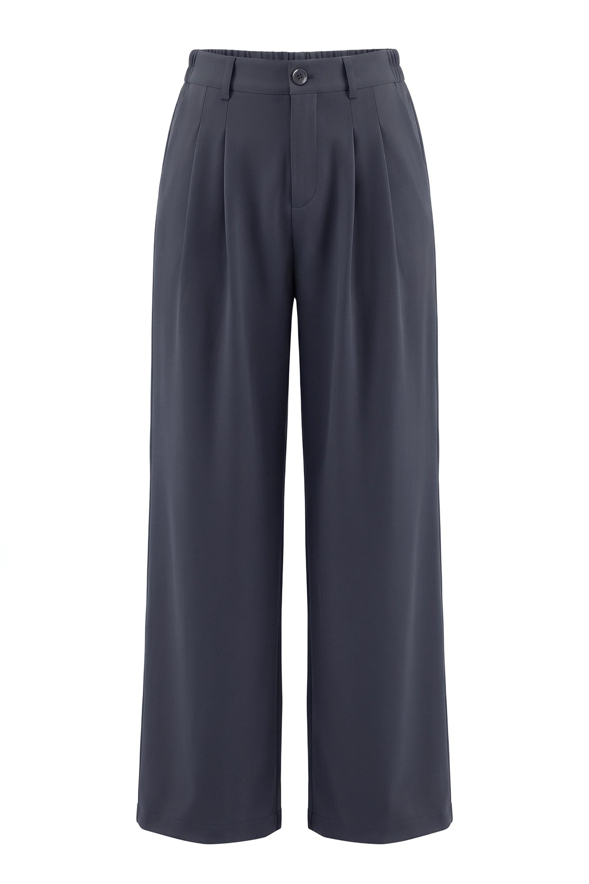 Womens Navy Business Wide Leg Dress Pants | CicyBell