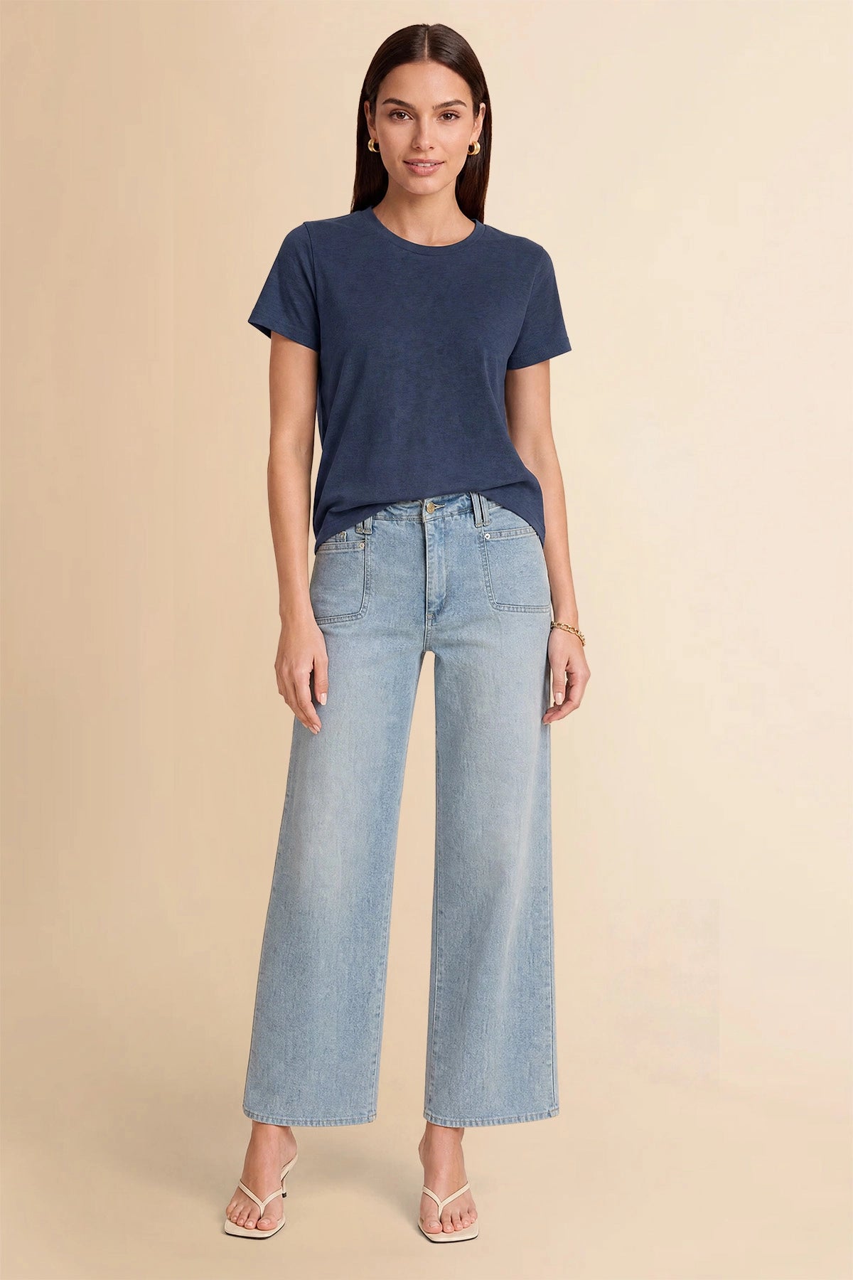 Womens Navy Short Sleeve Shirts | CicyBell