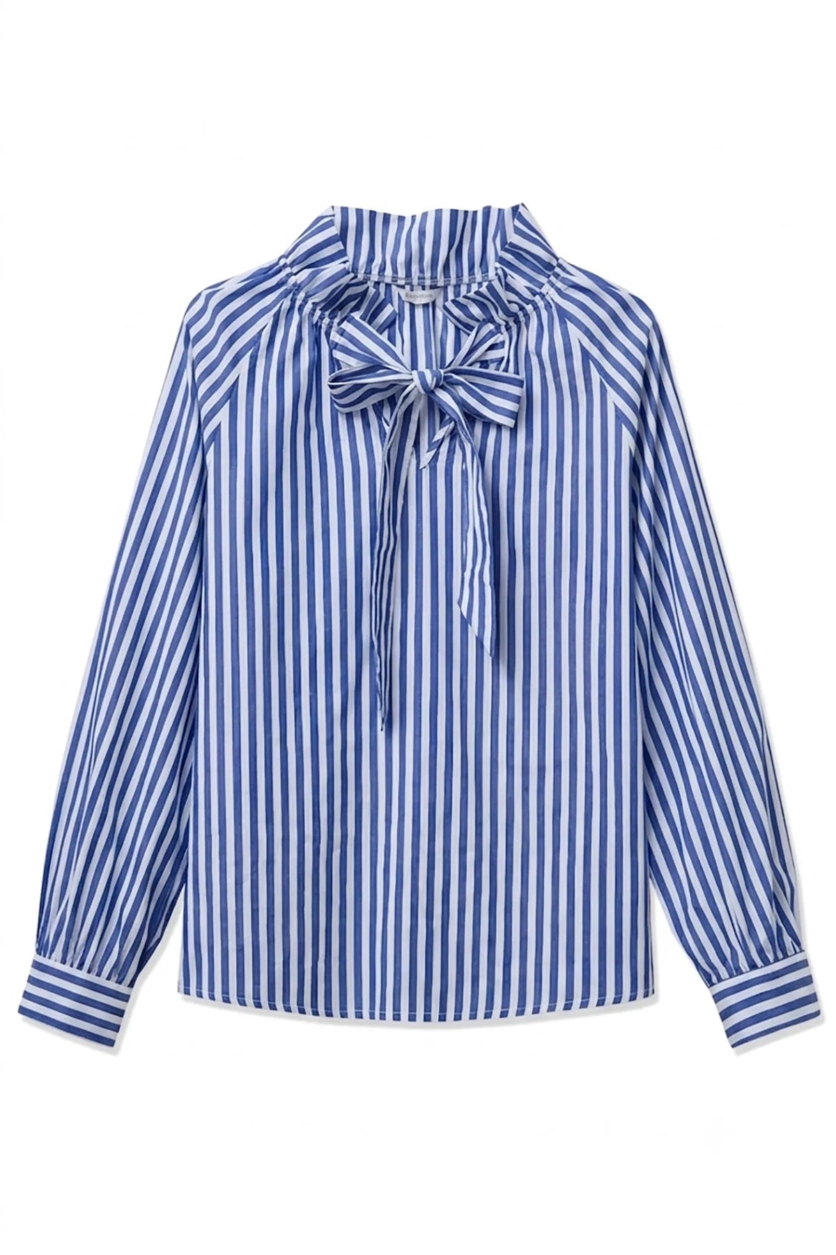 Womens Navy Striped Bow Tie Shirts | CicyBell