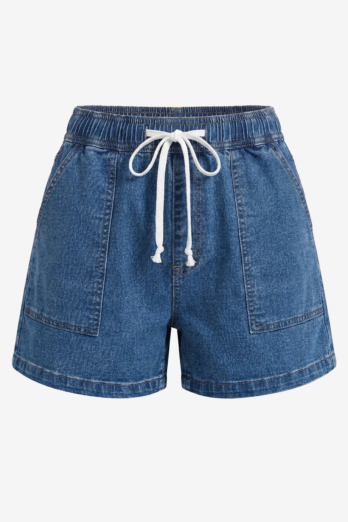 Womens Navy Baggy High Waisted Shorts | CicyBell