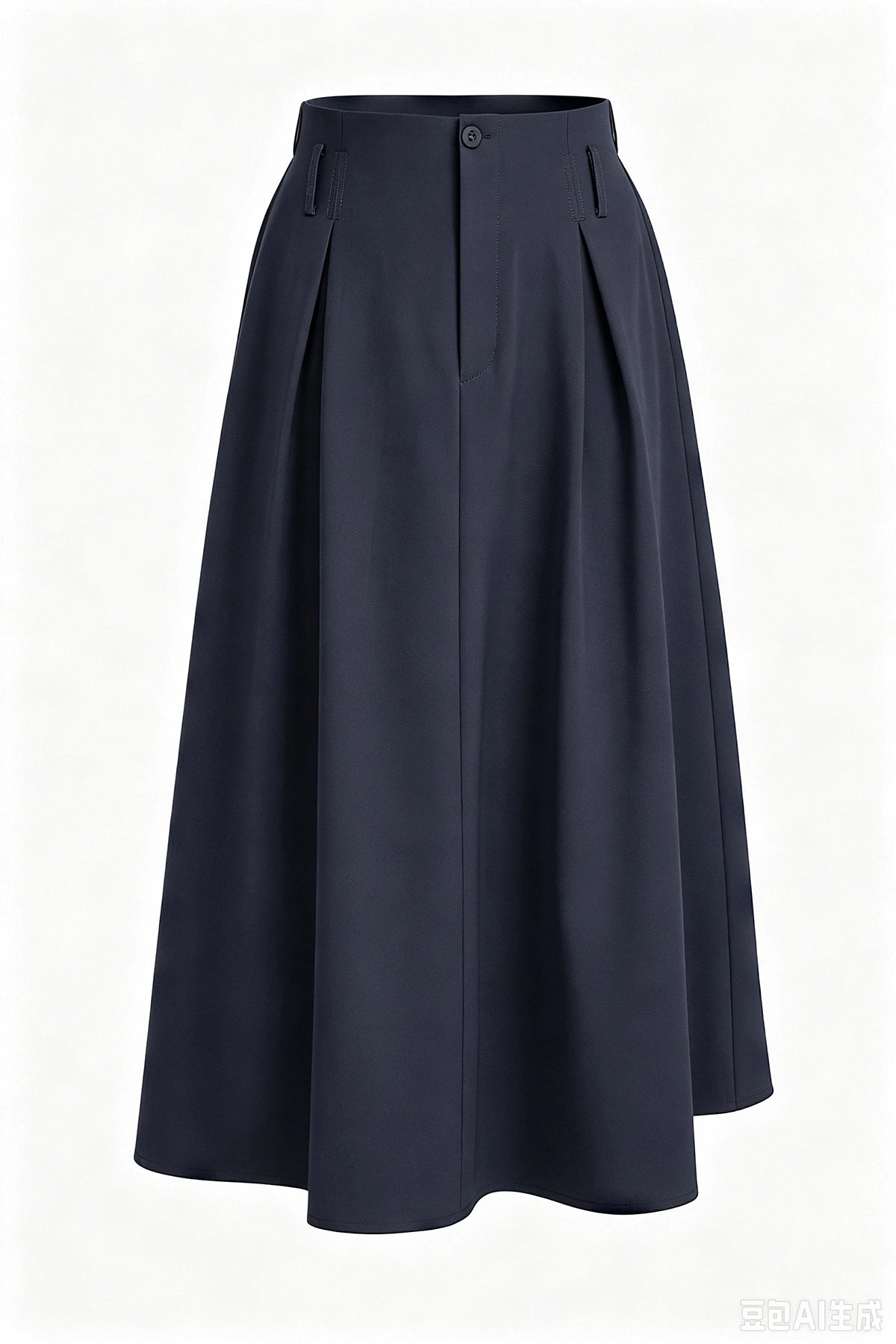 Women Navy Pleated Midi Skirt | CicyBell