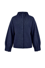 Womens Navy Mock Neck Sweater Cardigan | CicyBell