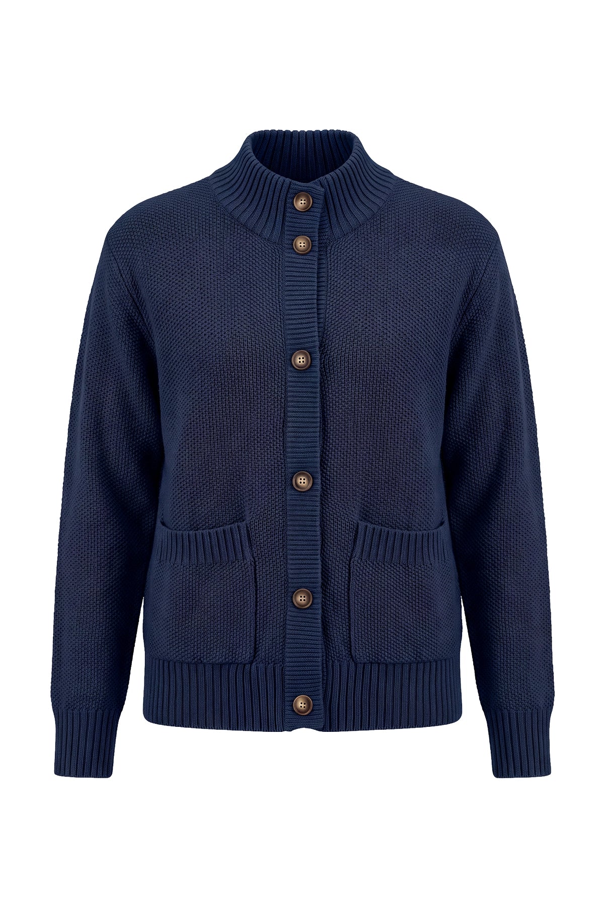 Womens Navy Chunky Sweaters Cardigan | Cicy Bell
