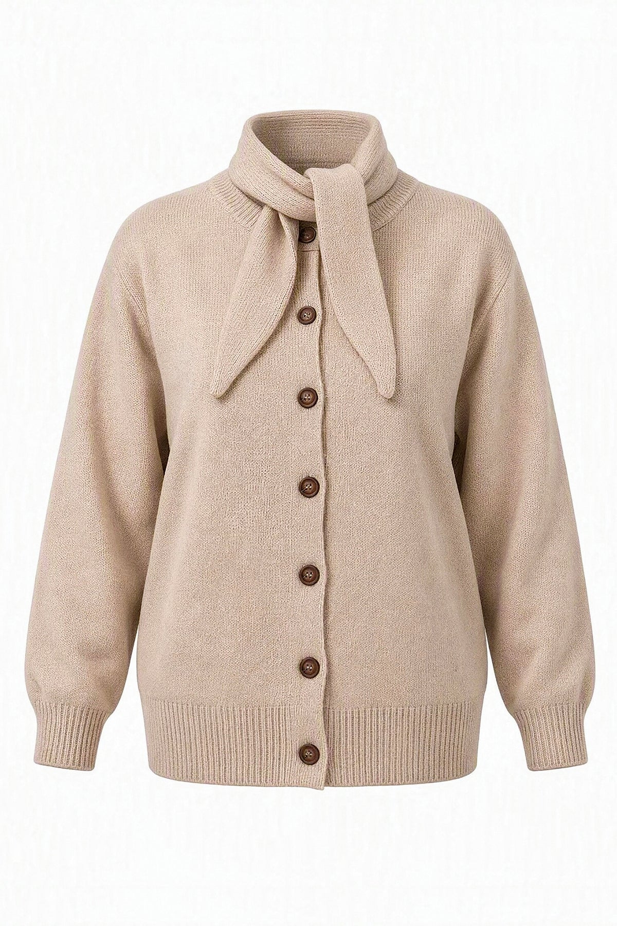 Womens Oatmeal Button Down Cardigans | CicyBell