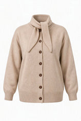 Womens Oatmeal Button Down Cardigans | CicyBell