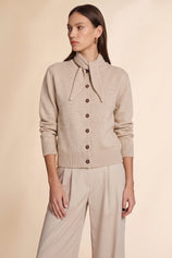Womens Oatmeal Button Down Cardigans | CicyBell
