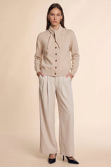 Womens Oatmeal Button Down Cardigans | CicyBell