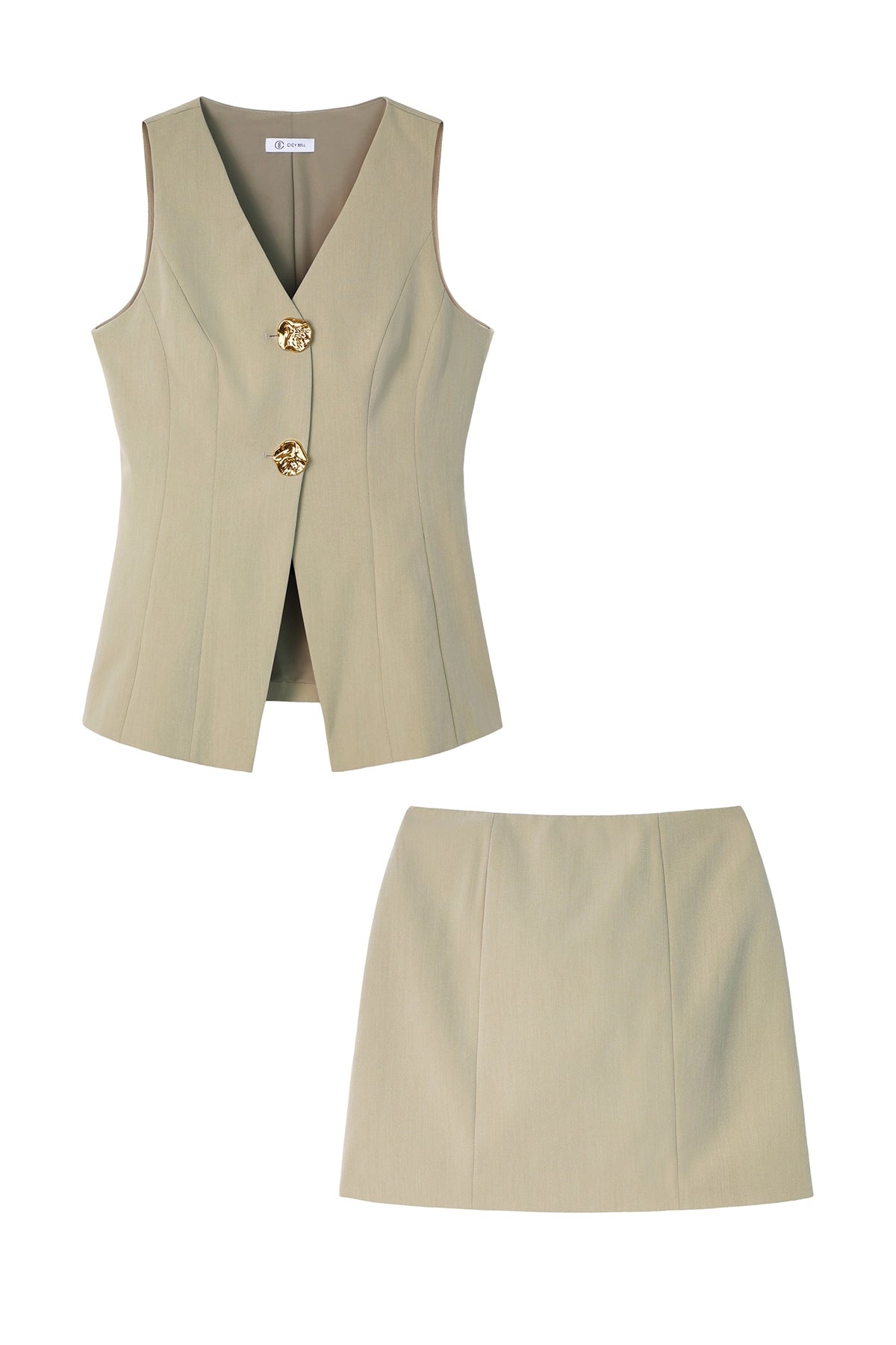 Womens Olive Green 2 Piece Skirt Sets | CicyBell