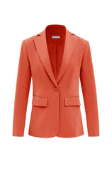 Womens Orange Casual Work Blazers | CicyBell