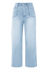 Cicy Bell Womens Pale Blue Straight Leg Jeans