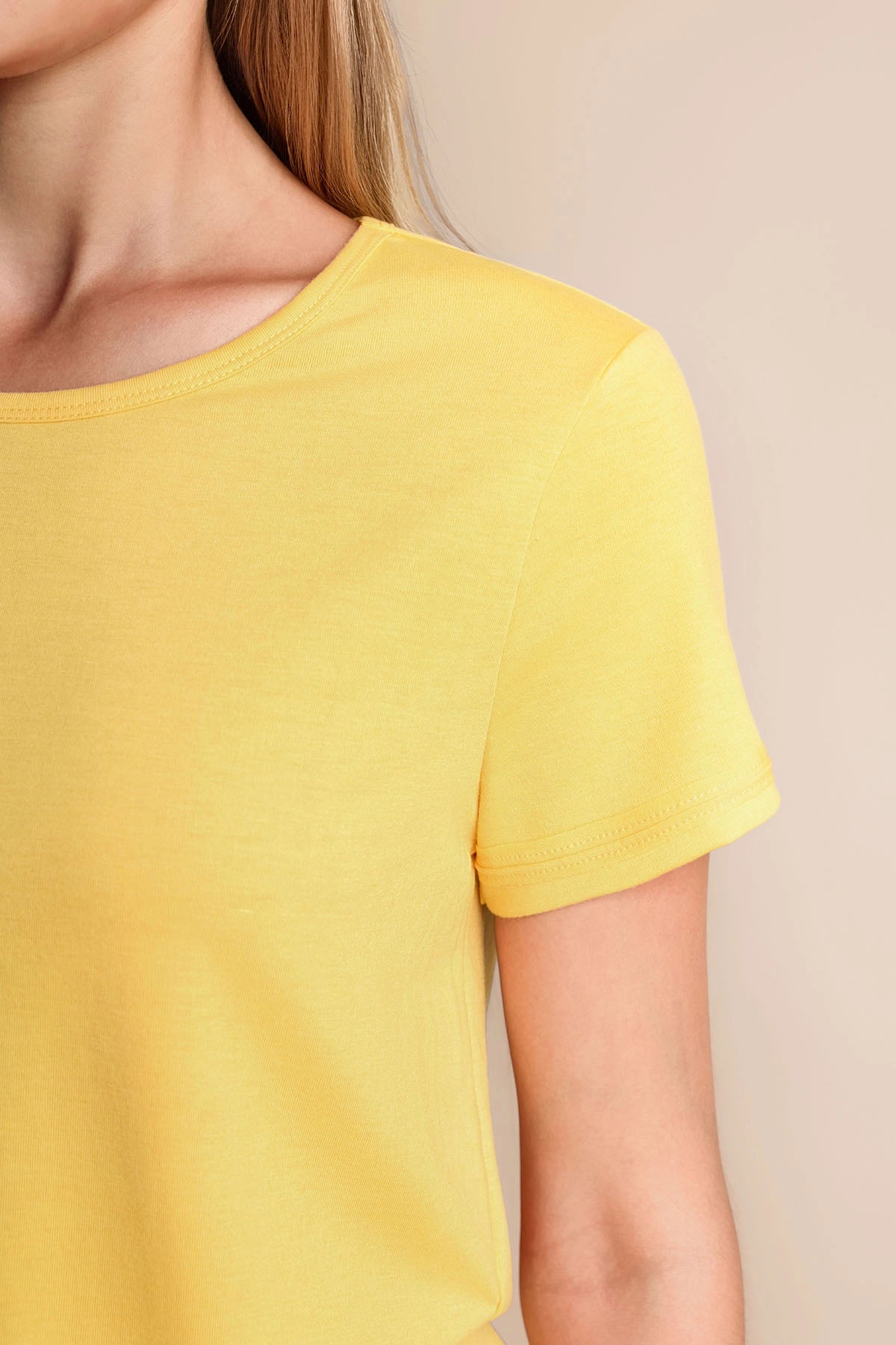 Womens Pastel Yellow Short Sleeve Shirts | CicyBell