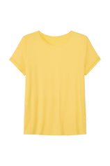 Womens Pastel Yellow Short Sleeve Shirts | CicyBell