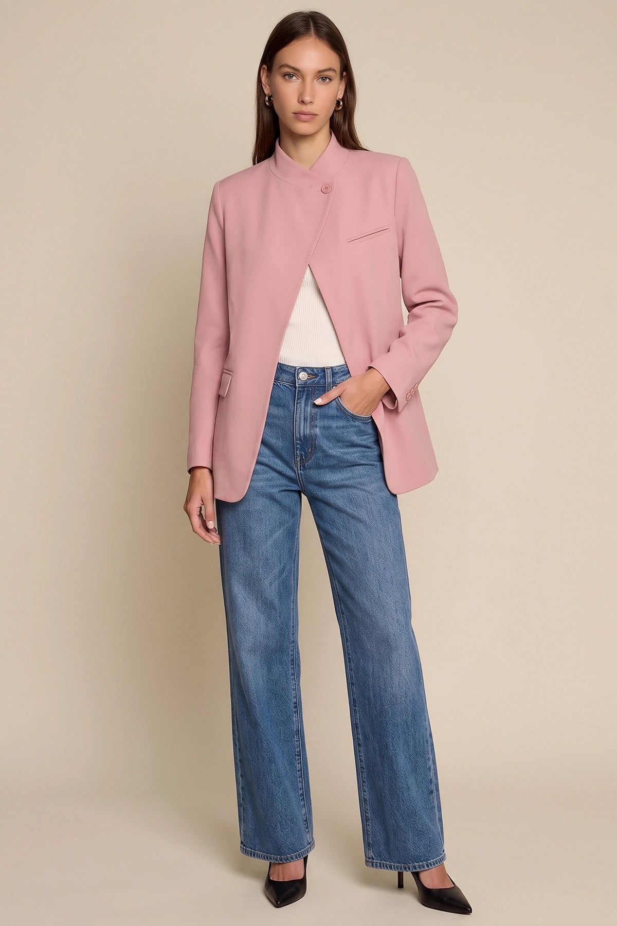 Womens Pink Professional  Blazer | CicyBell