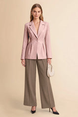 Womens Pink  Business Casual Suit Jackets  | CicyBell