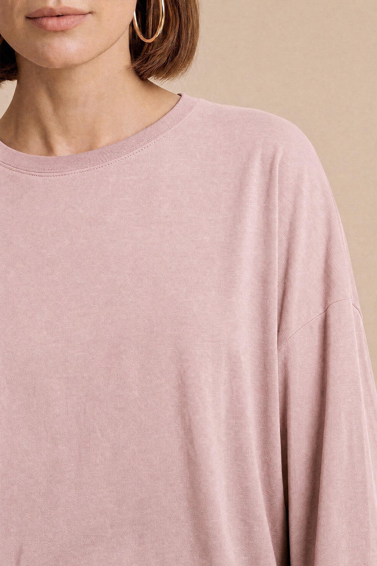 Womens Pink Oversized Ruffle Hem Tops | CicyBell
