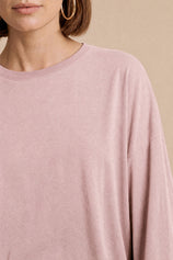 Womens Pink Oversized Ruffle Hem Tops | CicyBell