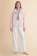 Womens Pink Cropped Bomber Jackets | CicyBell