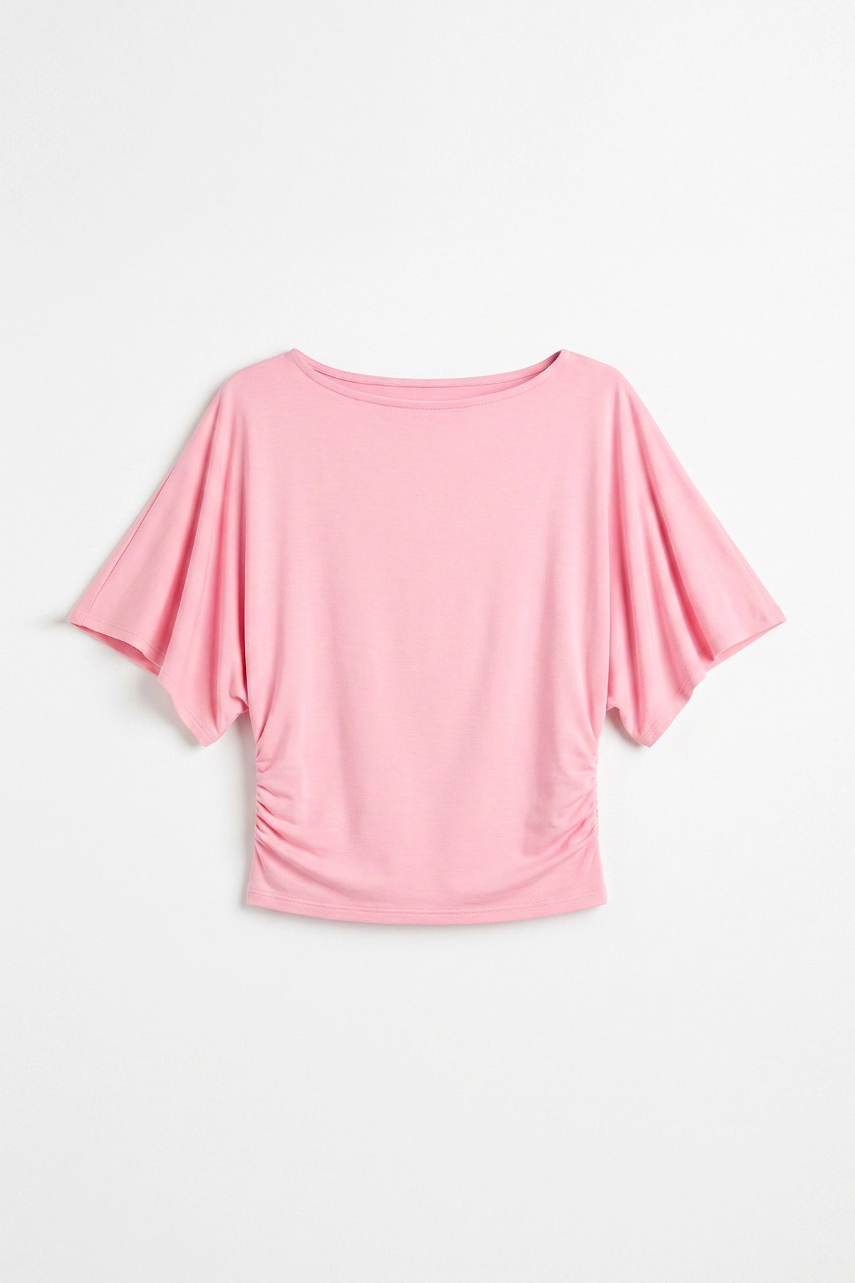 Womens Pink Tie Back Cinched Tops | CicyBell