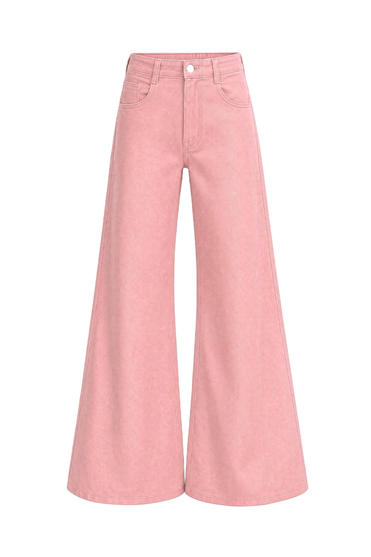 Womens Pink High Waisted Flared Jeans| CicyBell