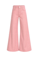 Womens Pink High Waisted Flared Jeans| CicyBell