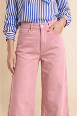 Womens Pink High Waisted Flared Jeans| CicyBell