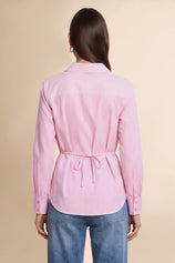 Womens Pink Striped Button Down Shirt | CicyBell
