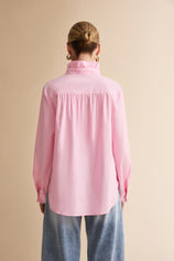 Womens Pink Oversized Button Down Shirts| CicyBell