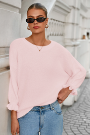 Cicy Bell Womens Pink Ruffle Sweaters