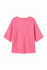 Cicy Bell Womens Pink Half Sleeve Sweaters