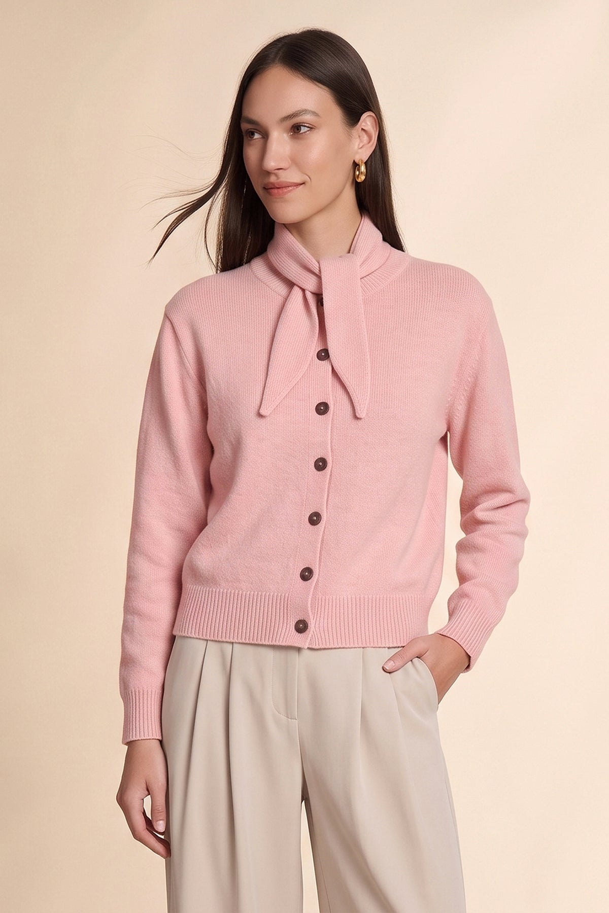 Womens Pink Button Down Cardigans | CicyBell