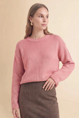Womens Pink Long Sleeve Sweater | Cicy Bell