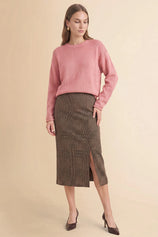 Womens Pink Long Sleeve Sweater | Cicy Bell