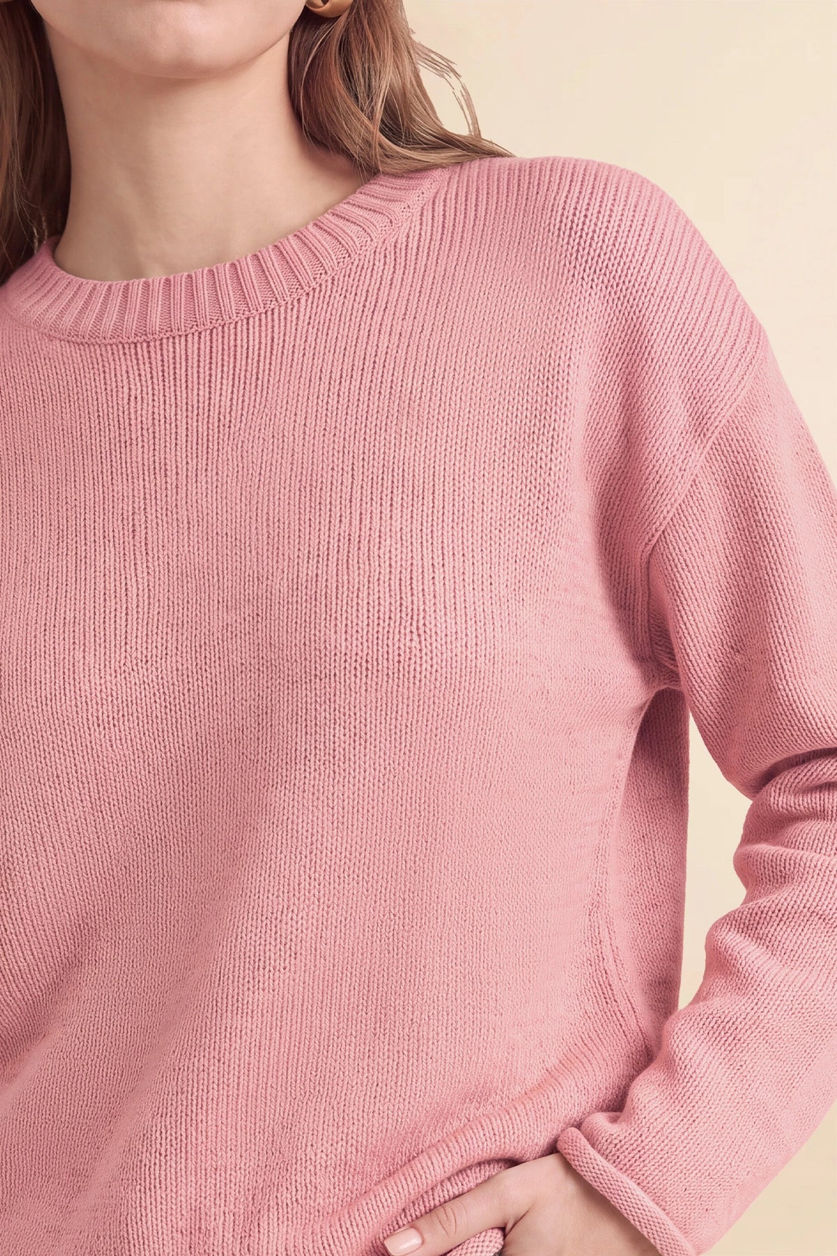 Womens Pink Long Sleeve Sweater | Cicy Bell