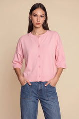 Cicy Bell Womens Pink Cardigan Tops