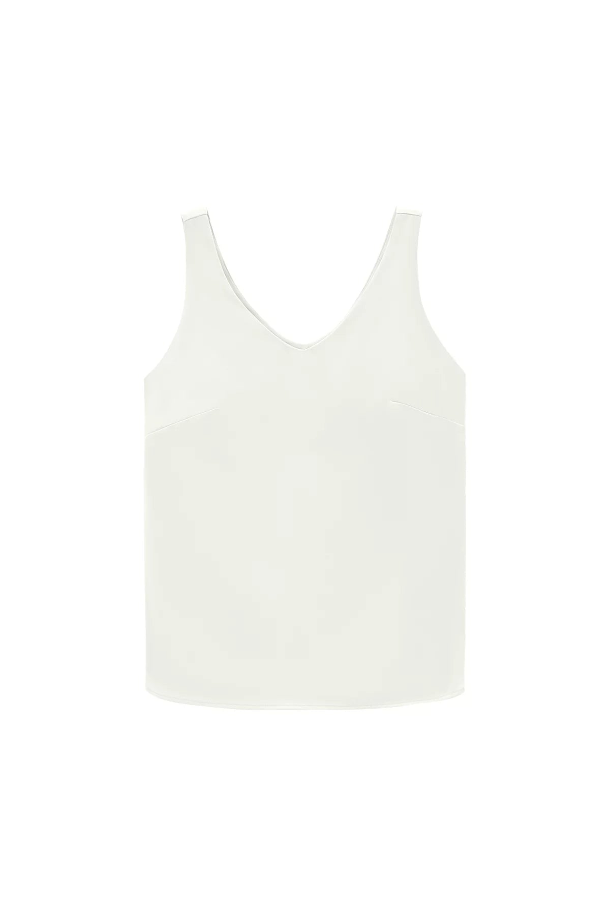 Womens Pure White Silk Satin Tank Tops | CicyBell