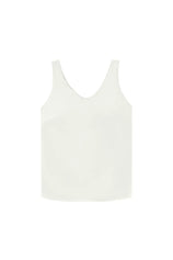 Womens Pure White Silk Satin Tank Tops | CicyBell