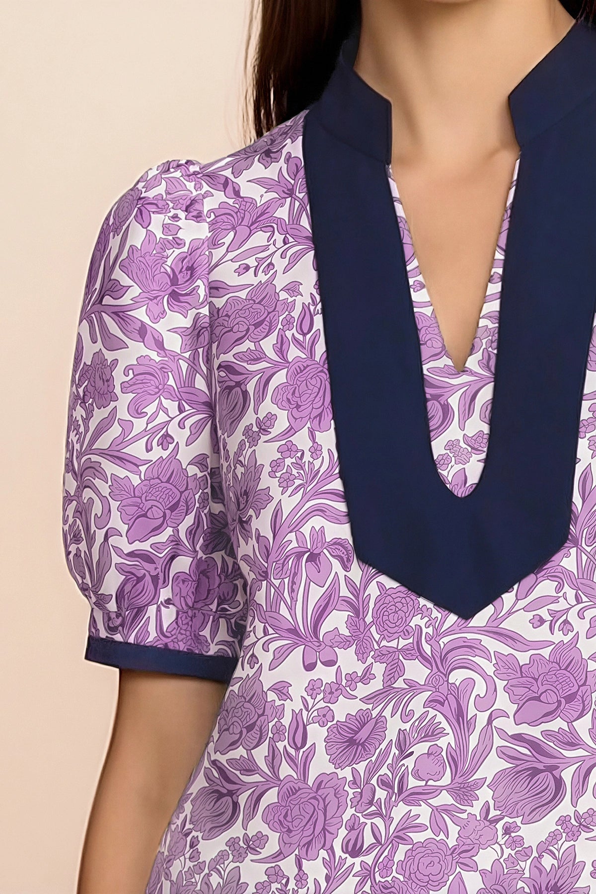 Womens Purple Puff Sleeve Blouses | CicyBell