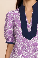Womens Purple Puff Sleeve Blouses | CicyBell