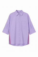 Womens Purple Oversized Button Down Shirts | CicyBell