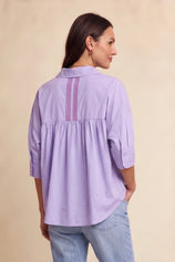 Womens Purple Oversized Button Down Shirts | CicyBell